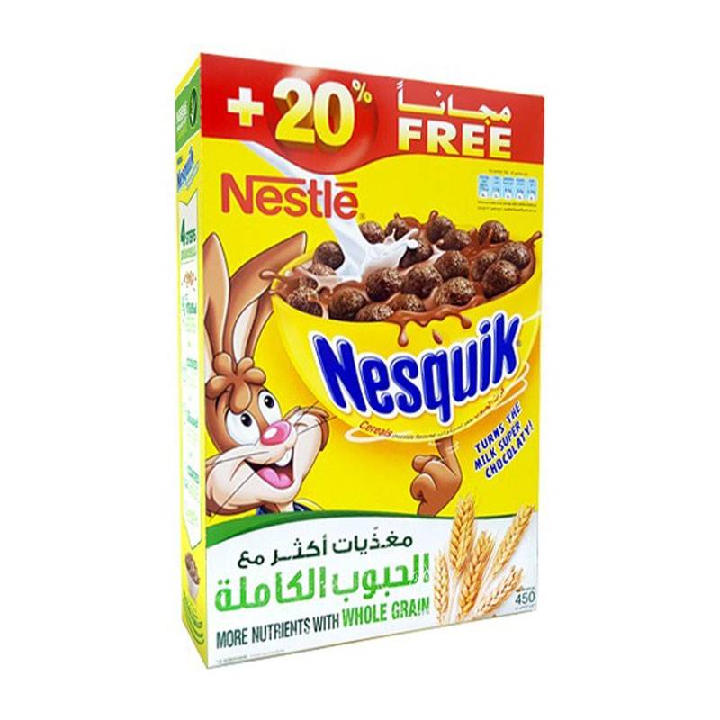 BREAKFAST & SPREADS Nestle Nesquik Cereal Whole Grain 450g